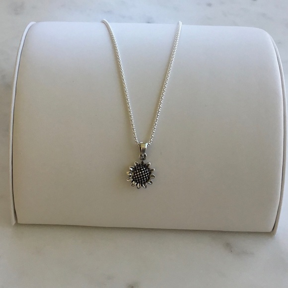 Sterling Silver Sunflower Necklace - Picture 4 of 15